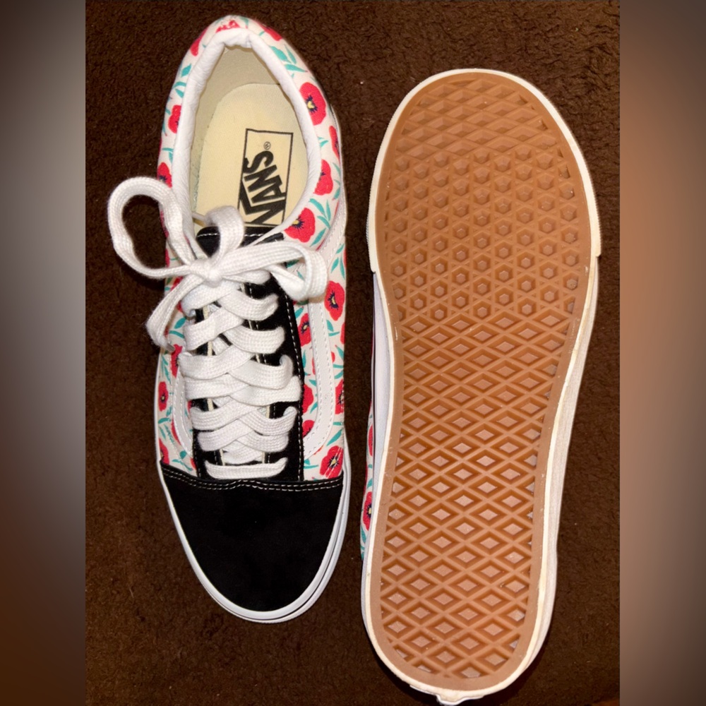 Vans Poppy Old Skool Sneakers Size 11 - Picture 3 of 10